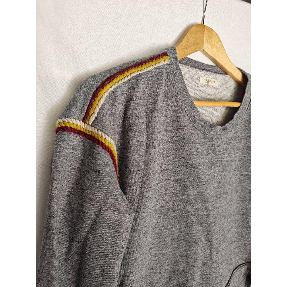 Miles by Madewell Embroidered Trim Crop Sweatshirt Gray Large L AG273‎ - Picture 9 of 14